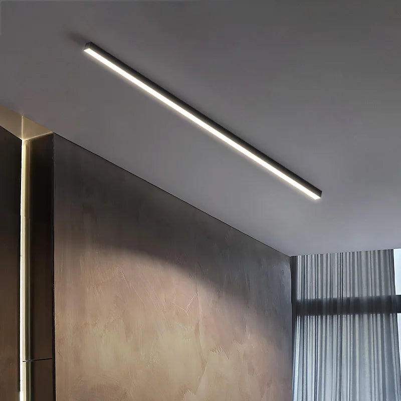 Plafonnier Cuisine LED Linéaire Noir ou Blanc, 60 à 200 cm