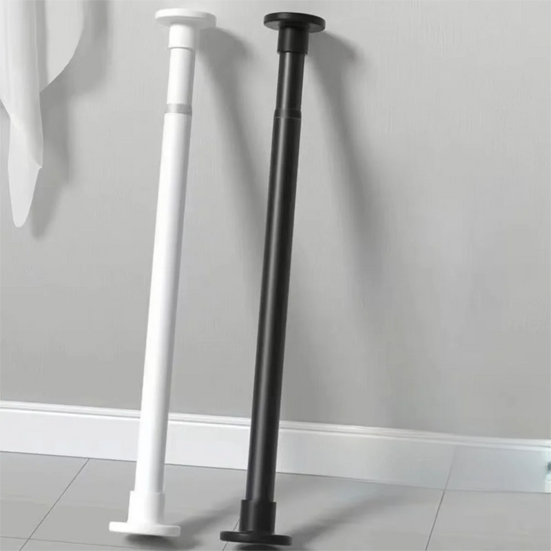 Barre de Douche Télescopique Sans Perçage, Blanc ou Noir, 30 à 80 cm