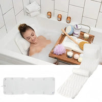 Coussin de Baignoire Corps Entier à Ventouses, Antidérapant, Avec ou Sans Oreiller