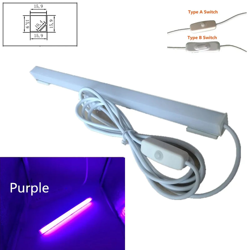 Réglette LED USB Sous Meuble Cuisine avec Interrupteur, 30 ou 50 cm