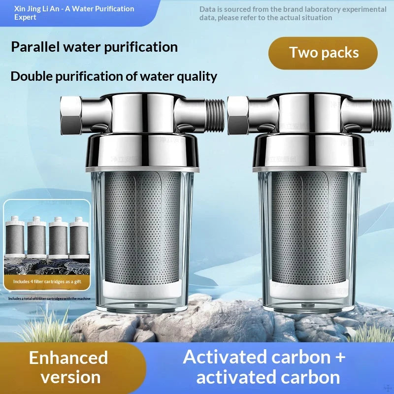 Filtre à Eau Sous Évier Charbon Actif à Bol Transparent avec Cartouches