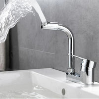 Mitigeur Lavabo Double Trou Chromé Rotatif 360