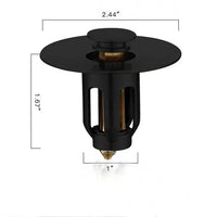 Bouchon de Bonde Pop-Up Anti-Cheveux Laiton Chromé ou Noir, Ø 6,2 cm