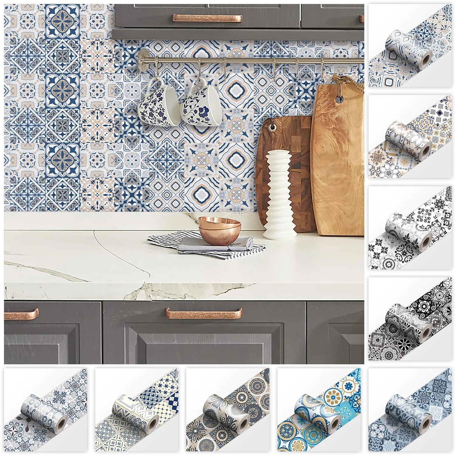 Frise Carrelage Adhésive Style Européen pour Cuisine