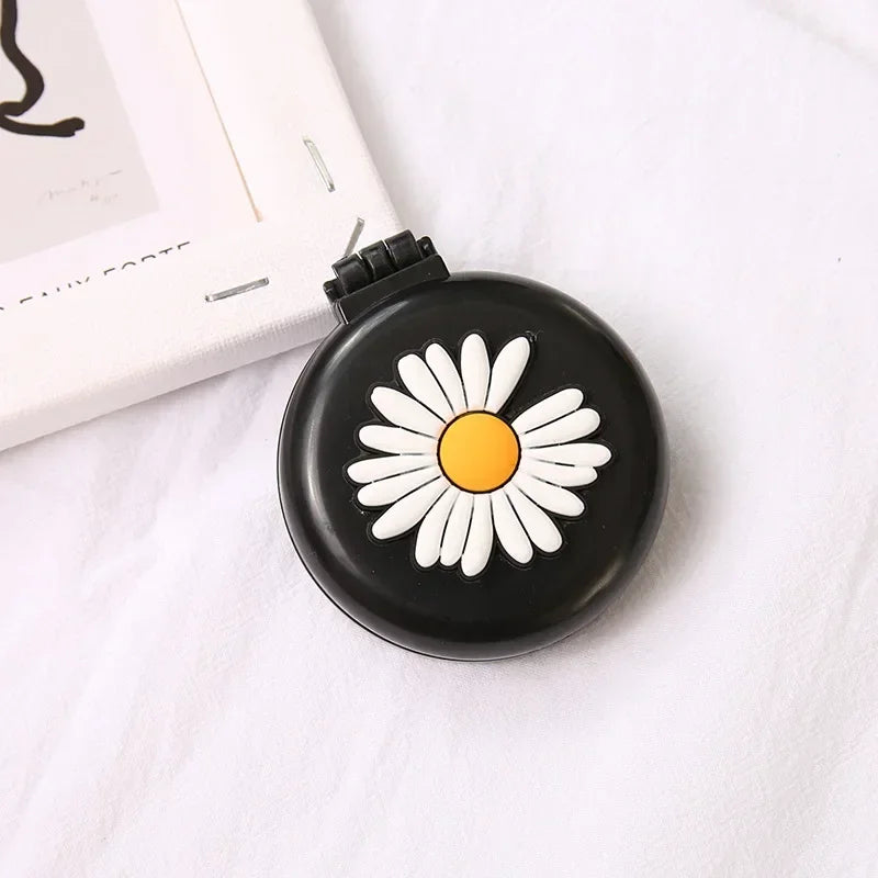 Miroir de Poche Pliant avec Brosse à Coussin d'Air, 22 Motifs
