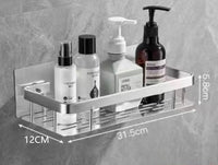 Étagère de Douche Murale Aluminium Sans Perçage 31,5 cm