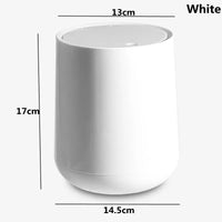 Petite Poubelle Ronde de Salle de Bain Couvercle Pivotant