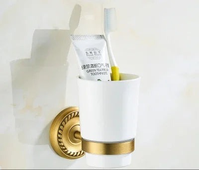 Accessoires Salle de Bain Laiton Antique Brossé à la Pièce, 20 Articles