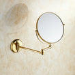 Miroir Grossissant Laiton Doré Double Face x3