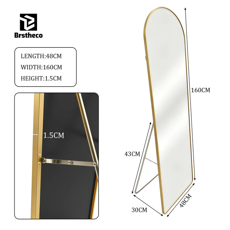 Miroir sur Pied Arche Cadre Aluminium 160 x 48 cm