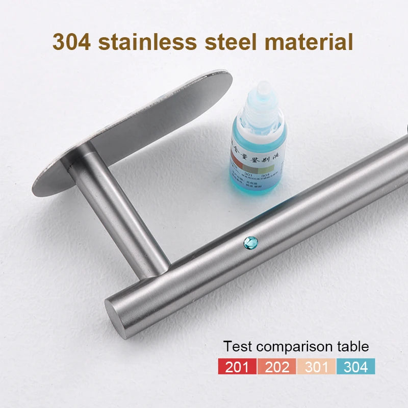 Porte-Rouleau Essuie-Tout Adhésif Inox 304, Sans Perçage, 3 Finitions