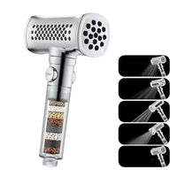 Pommeau de Douche 5 Modes à Billes Minérales, Accessoires à la Pièce