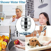 Filtre de Douche 15 ou 20 Étages, Cartouche Charbon Actif de Rechange