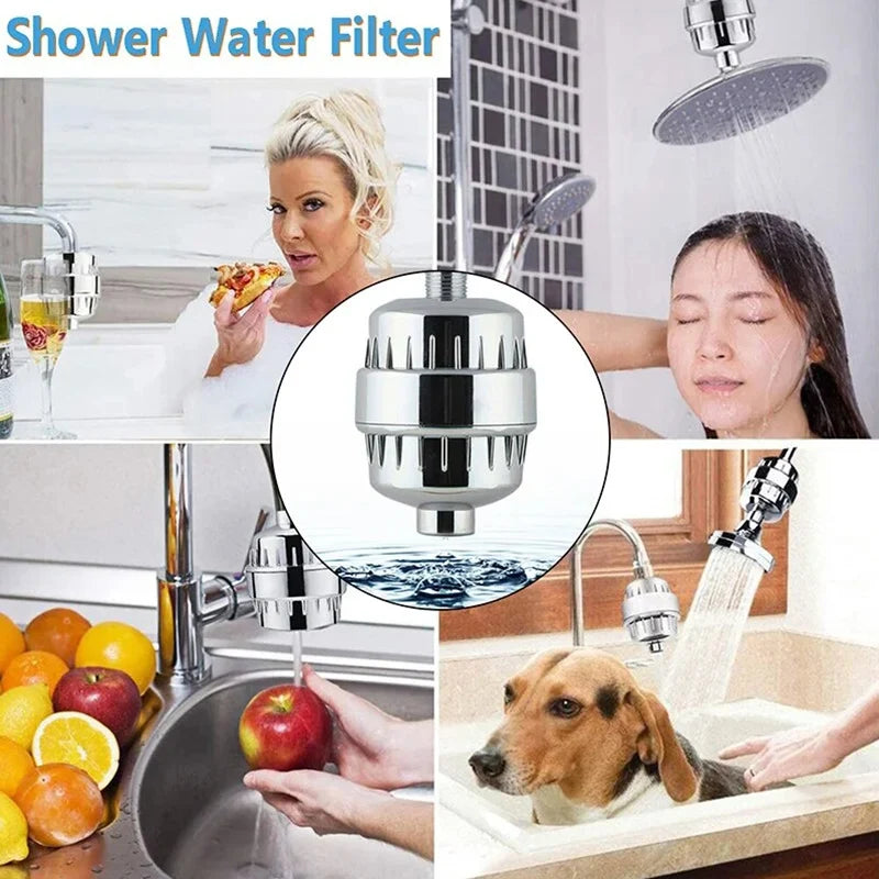 Filtre de Douche 15 ou 20 Étages, Cartouche Charbon Actif de Rechange