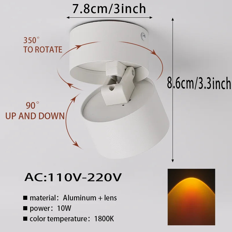 Spot LED Cuisine COB Saillie ou Encastré 10 W