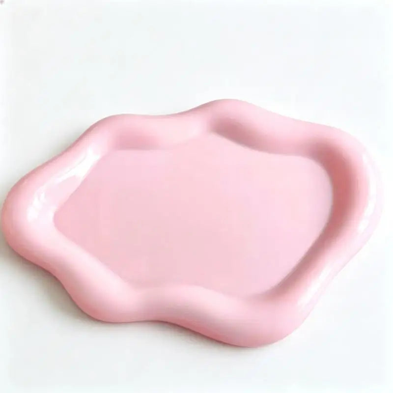 Plateau Miroir Nuage Argenté, Blanc, Crème ou Rose