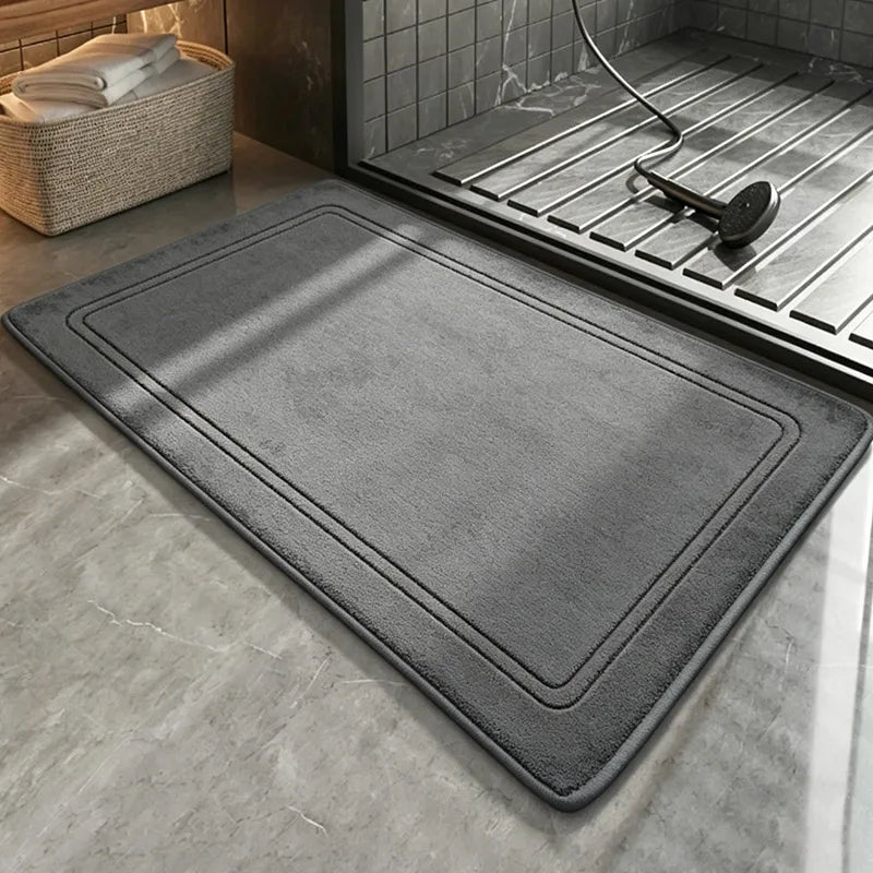 Tapis de Bain Antidérapant à Bordure en Relief, 11 Coloris, 2 Tailles