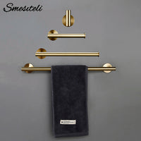 Accessoires Salle de Bain Inox 4 Pièces Support Mural