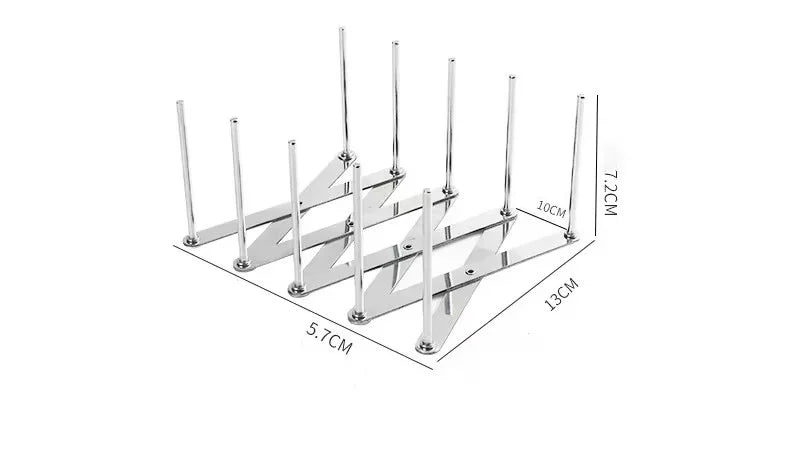 Support Rétractable pour Couvercles de Casseroles Inox 2 Pièces