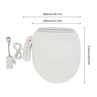 Abattant Japonais Électrique 1350 W Panneau Latéral, Eau Tiède et Air Chaud