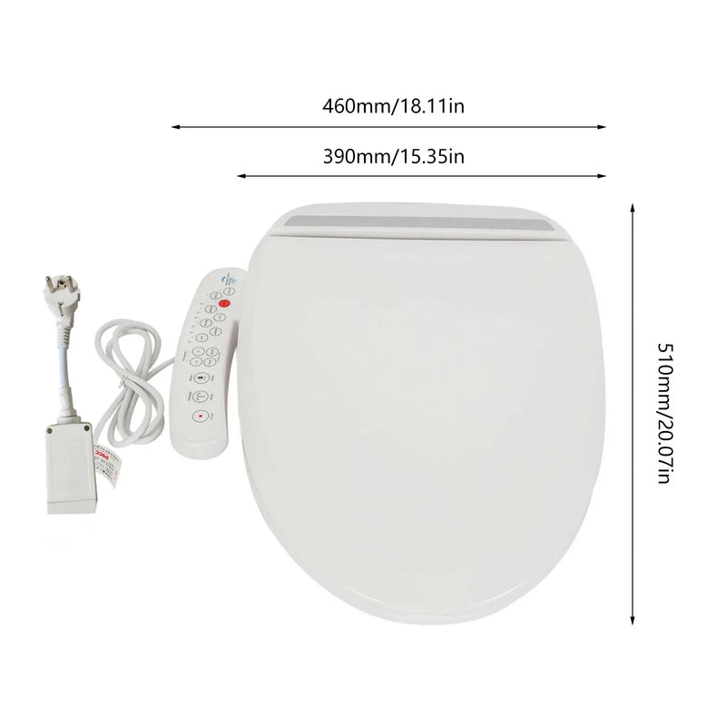 Abattant Japonais Électrique 1350 W Panneau Latéral, Eau Tiède et Air Chaud