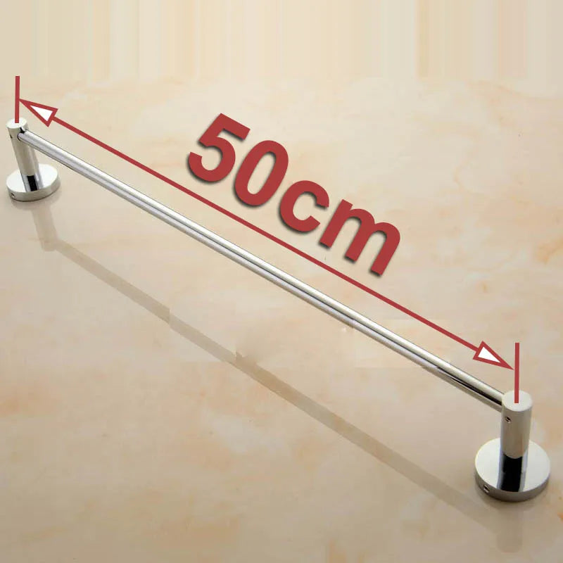 Porte-Serviette Mural Barre Laiton Massif Chromé, 25 à 55 cm