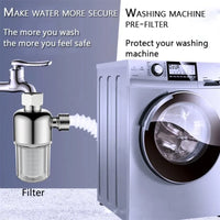 Filtre à Sédiments Chromé 40 Microns pour Lave-Linge, Lave-Vaisselle et Chauffe-Eau