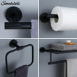 Accessoires Salle de Bain Noir Mat à la Pièce ou en Kit