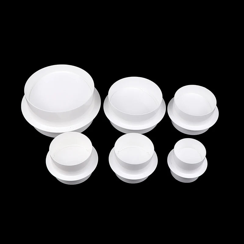 Clapet Anti-Retour Hotte et Ventilation, PVC Blanc, 80 à 200 mm
