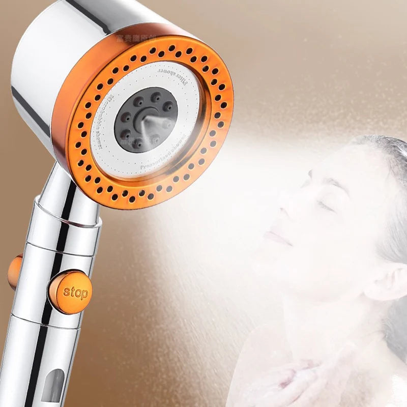 Pommeau de Douche 5 Modes Filtrant Panneau Inox