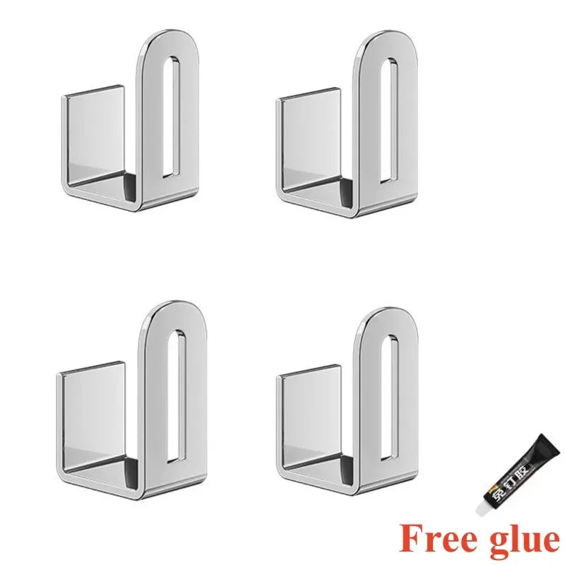 Range-Couvercle Mural Inox 304 Adhésif, 2 à 6 Supports, 3 Finitions
