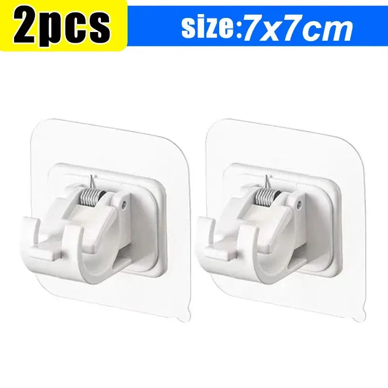 Supports de Tringle Adhésifs 2 cm à Ressort, Cuisine et Salle de Bain