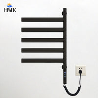 Sèche-Serviette Électrique Mural Rotatif 120 W, Noir, Blanc ou Gris