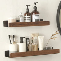Accessoires Salle de Bain Bois Noyer Noir à la Pièce, 15 Articles