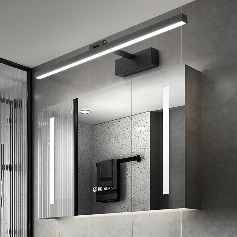 Applique Miroir Salle de Bain Noir et Blanc 40 à 110 cm