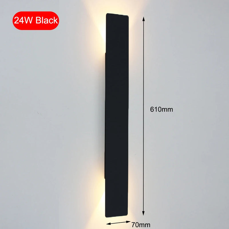 Applique Murale LED Rectangulaire Haut et Bas, Aluminium, 9,8 à 61 cm