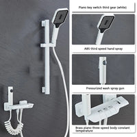 Colonne de Douche Piano Blanc ou Gris Anthracite, 2 ou 3 Touches