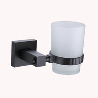 Accessoires Salle de Bain Aluminium Noir Mat à la Pièce, 19 Articles