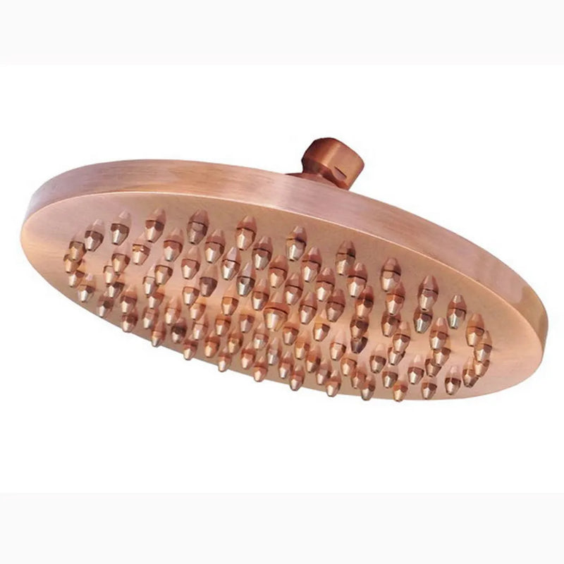 Pommeau de Douche Pluie Rond en Laiton Cuivre Rouge Antique 20 cm