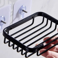 Porte-Savon Mural Aluminium sans Perçage à Grille de Drainage 13 cm