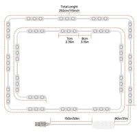 Éclairage Sous Meuble Cuisine et Miroir, Kit 60 LED USB, 3 Teintes