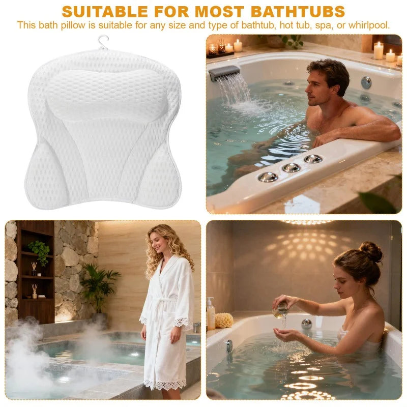 Coussin de Baignoire Tête et Dos Maille Respirante
