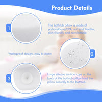 Coussin de Baignoire Spa Mémoire de Forme Ventouses