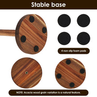 Porte-Essuie-Tout Acacia à Poser, Tige Ajourée 29 cm et Base Ronde 13 cm