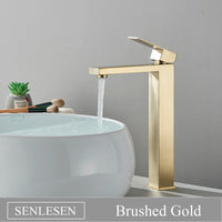 Mitigeur Lavabo Design Carré, Bas et Haut, 5 Finitions