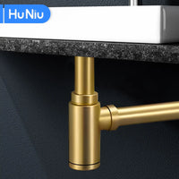 Siphon Lavabo Inox 304 Réglable 10-100 mm, Sortie 300 mm, 5 Finitions