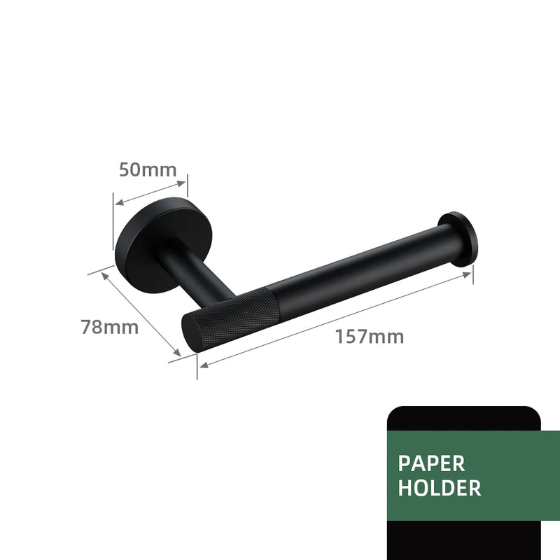 Accessoires Salle de Bain Noir Mat à la Pièce ou en Kit
