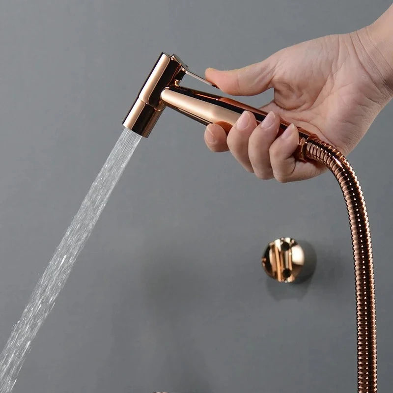 Douchette WC Eau Froide avec Flexible 1,5 m et Support, 8 Finitions