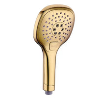 Pommeau de Douche Doré Poli 3 Fonctions, Seul ou en Kit
