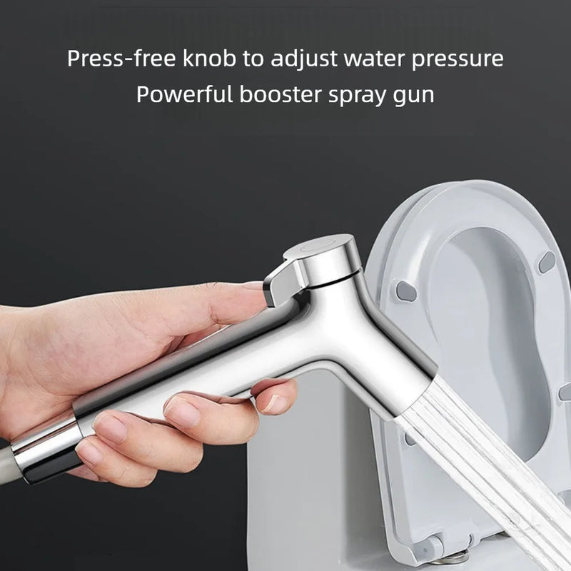 Douchette WC Chromée Pistolet à Molette de Réglage, Raccord 1/2 Pouce